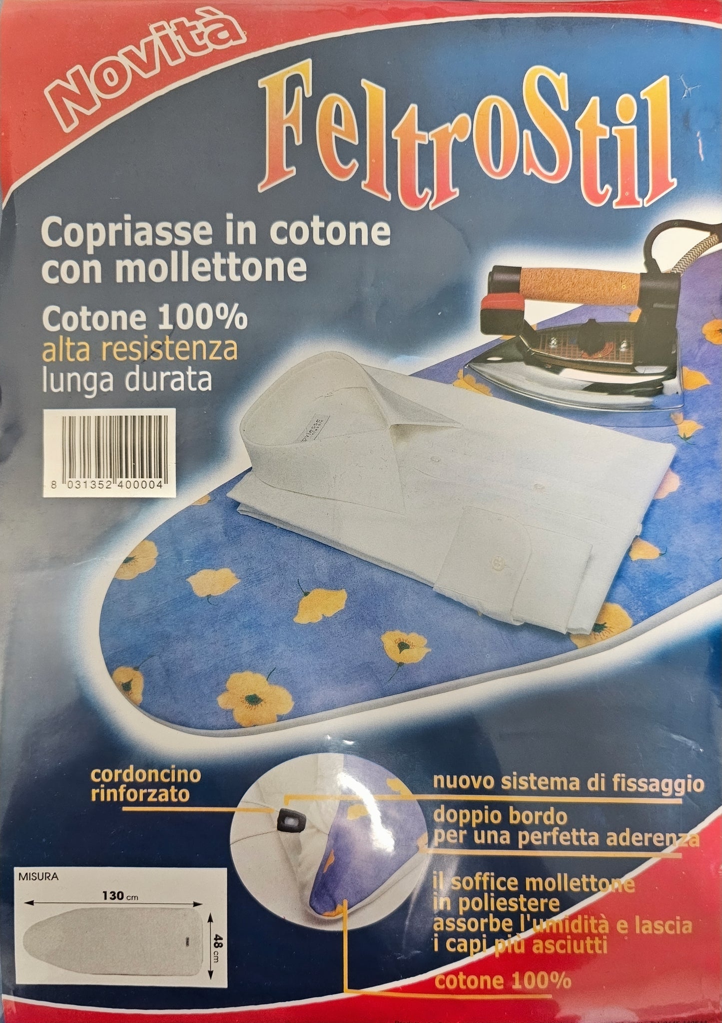 TELO PER TAVOLO STIRO MEDIO C/MOLL. 130x48
