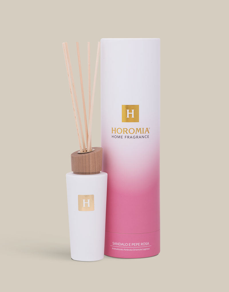 Diffusore a Bastoncini Sandalo e pepe rosa 200ml