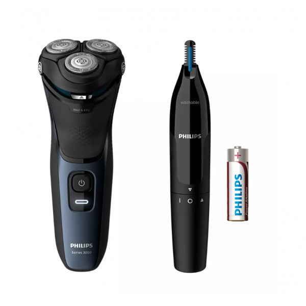 Philips - RASOIO ELETTRICO PHILIPS SERIES 3000 WET & DRY