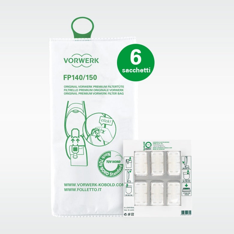 6 Filtrello Premium FP140/150 + 6 Dovina