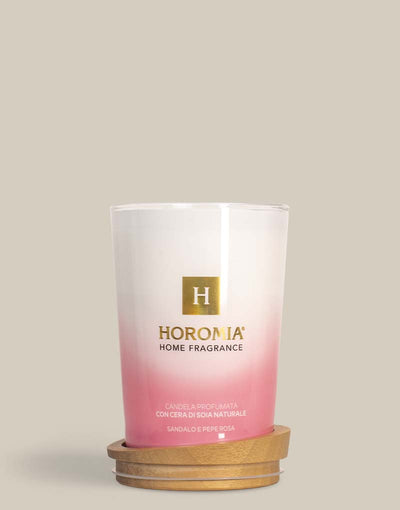 Candela Profumata Sandalo e pepe rosa 350g
